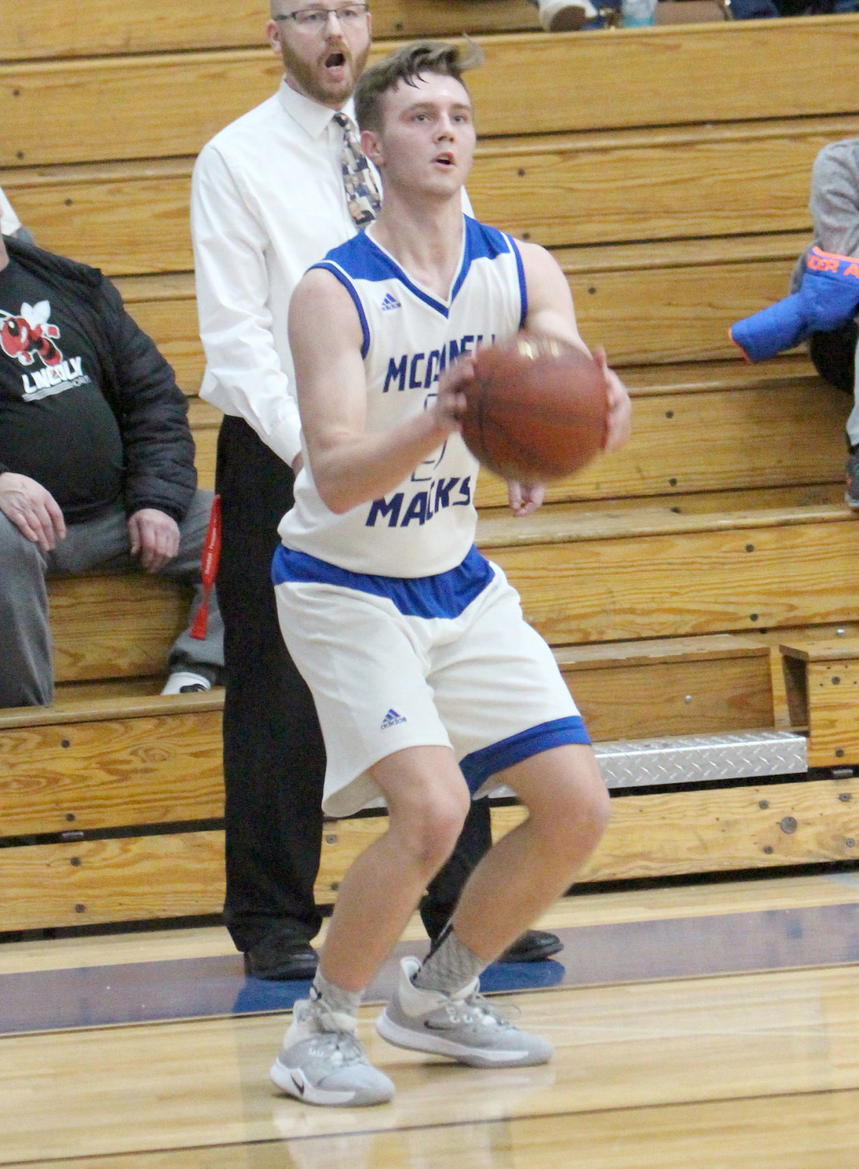Alma Center Lincoln at McDonell boys basketball 1-18-20